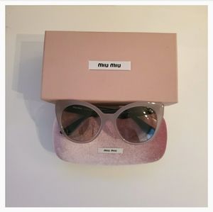 MIU MIU Cat Eye Sunglasses with Crystal Rocks